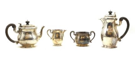 A composed silver tea service