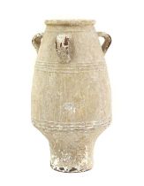 A large glazed terracotta amphora