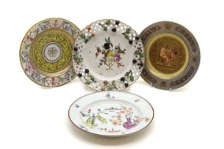A collection of porcelain cabinet plates
