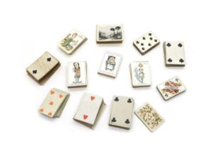 A collection of assorted playing cards,