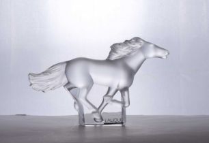 A Lalique glass 'Kazak' horse