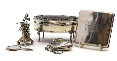 A collection of silver items