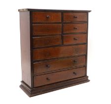 An oak apprentice chest of drawers