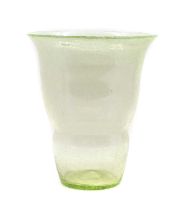 A green glass vase,