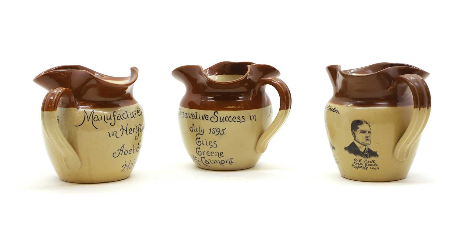 A set of three Denby commemorative stoneware jugs, - Bild 3 aus 3