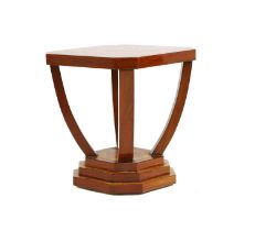An Art Deco style parquetry side table,