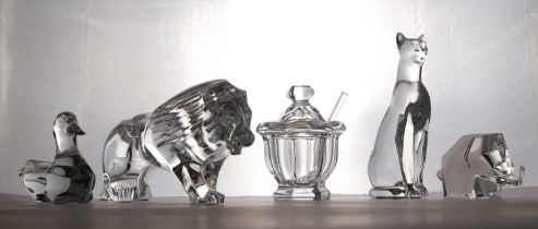 A collection of Baccarat glass items