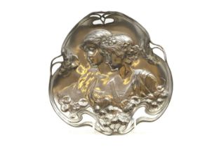 An Art Nouveau WMF silver plated dish,