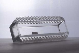 A Lalique glass 'Feston' pattern glass centrepiece section