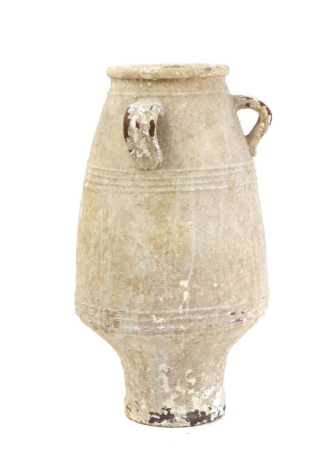 A large glazed terracotta amphora - Image 2 of 3