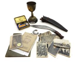 A collection of WWI & WWII medals and ephemera