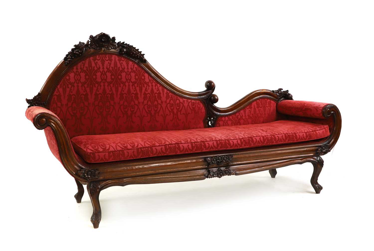 A Victorian chaise longue,