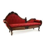 A Victorian chaise longue,