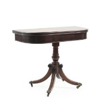 A mahogany card or hall table