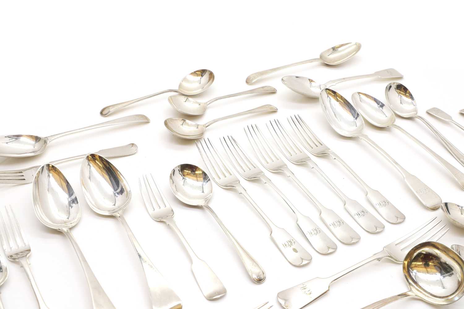 A collection of silver flatware - Bild 4 aus 5