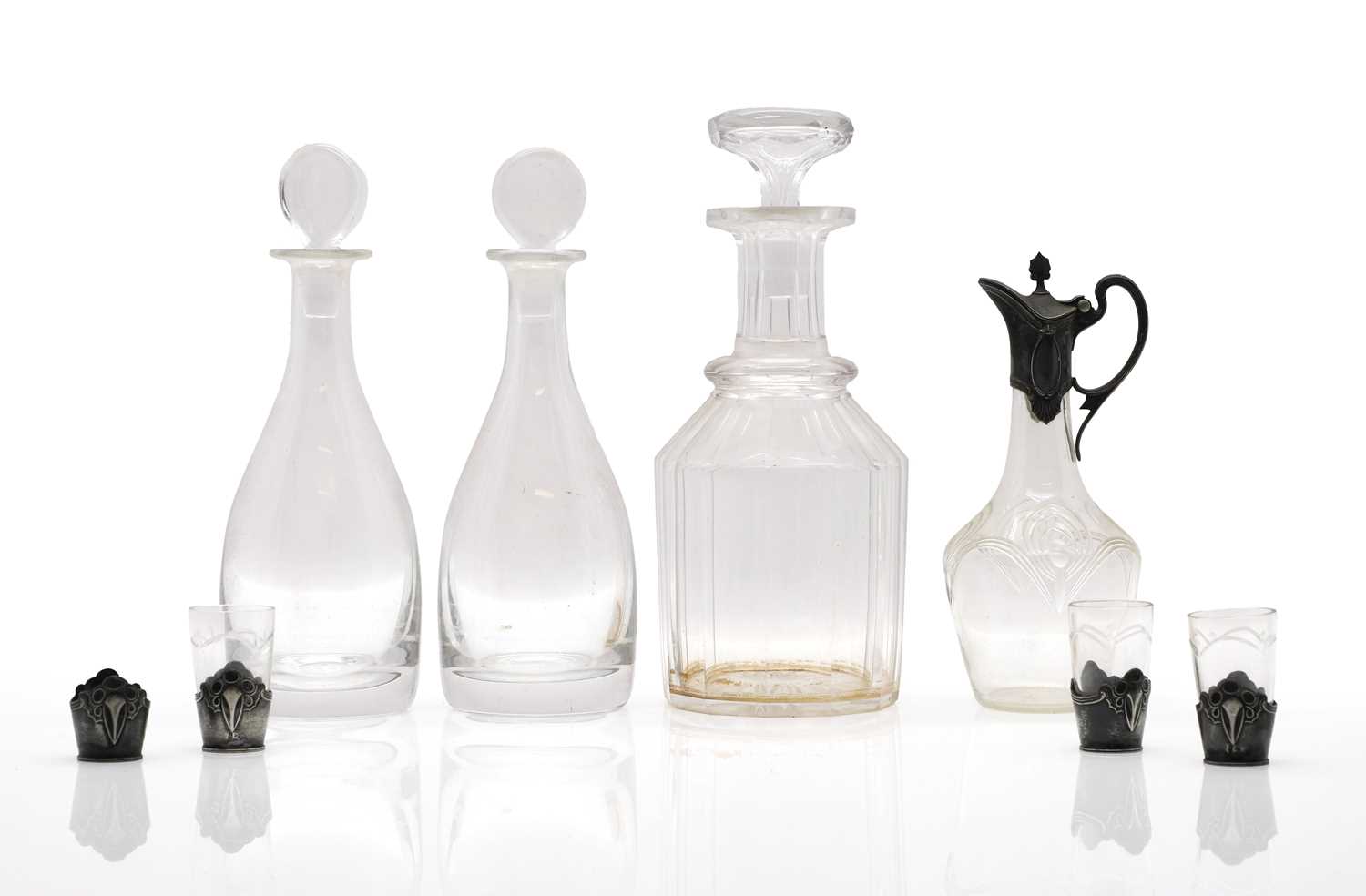 A WMF cut glass and plated liqueur set, - Image 2 of 2
