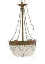 An ormolu and cut glass chandelier,