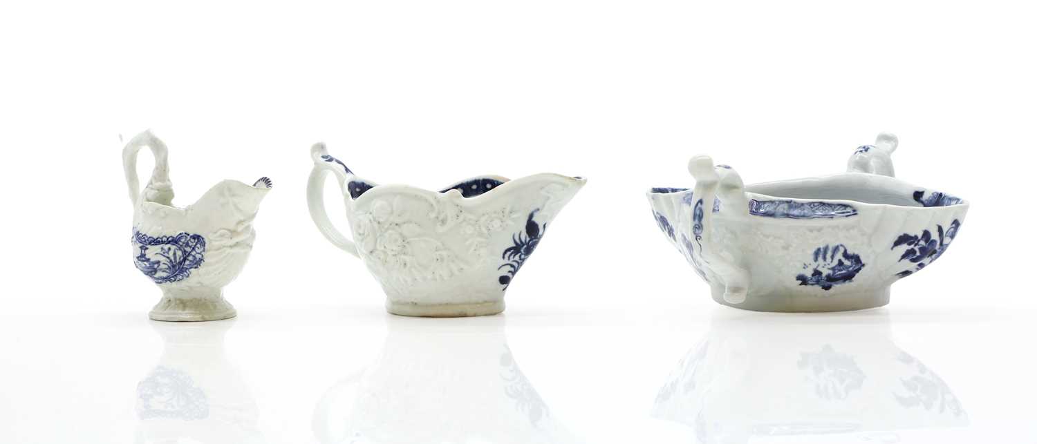 Two Worcester porcelain sauceboats, - Image 3 of 3