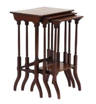 A Regency style mahogany nest of tables