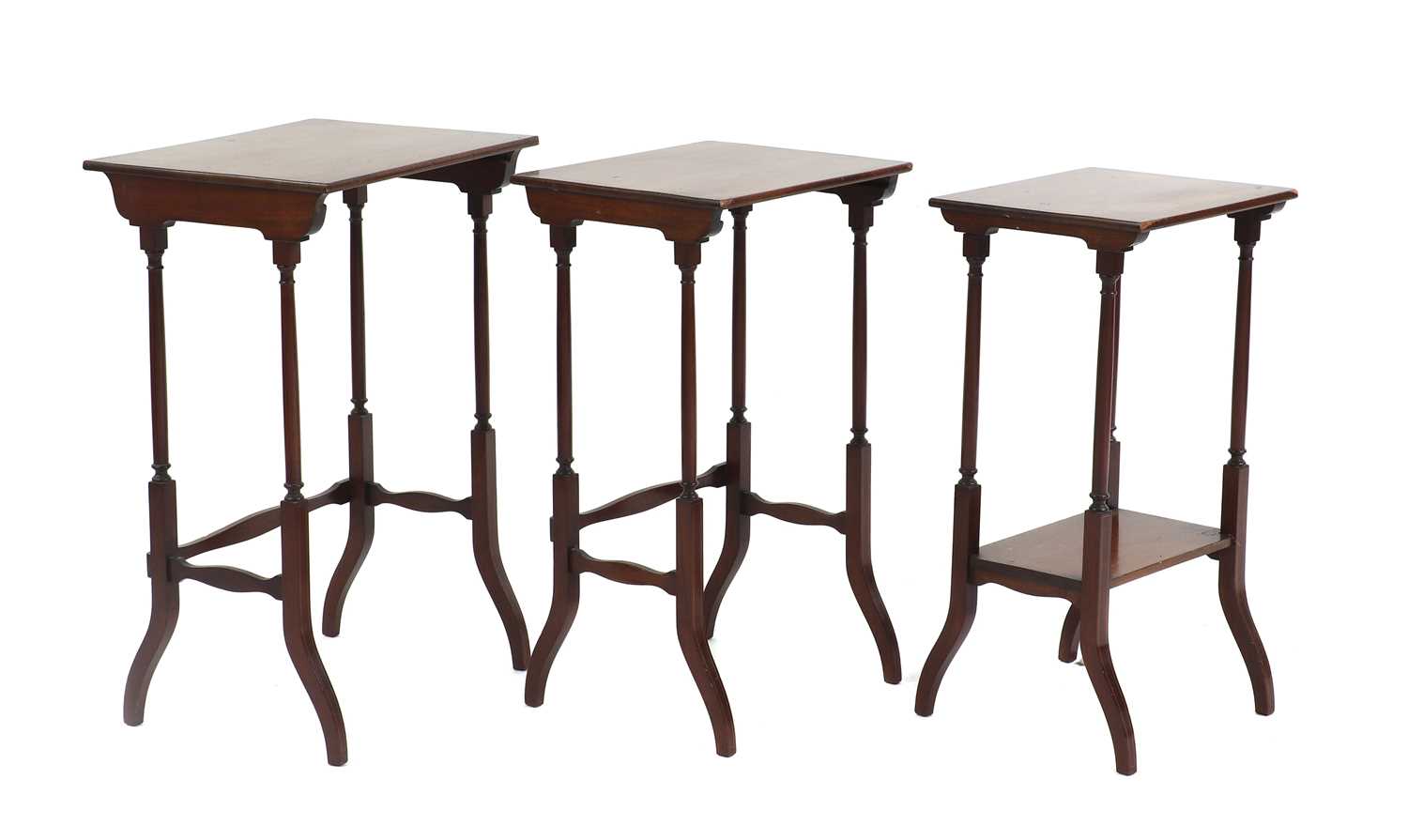 A Regency style mahogany nest of tables - Image 3 of 4