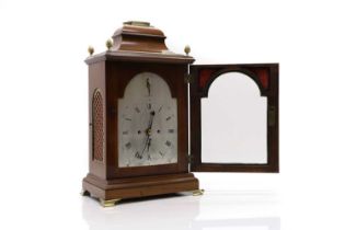 A George III mahogany bracket clock,