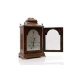 A George III mahogany bracket clock,