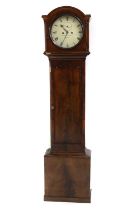 A mahogany longcase clock