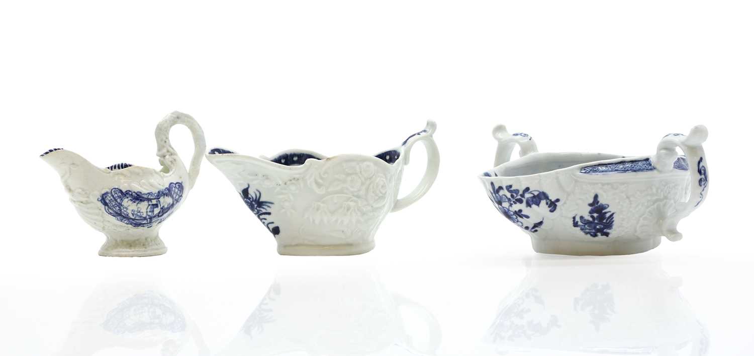 Two Worcester porcelain sauceboats,