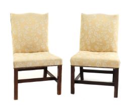 A pair of George III style side chairs,
