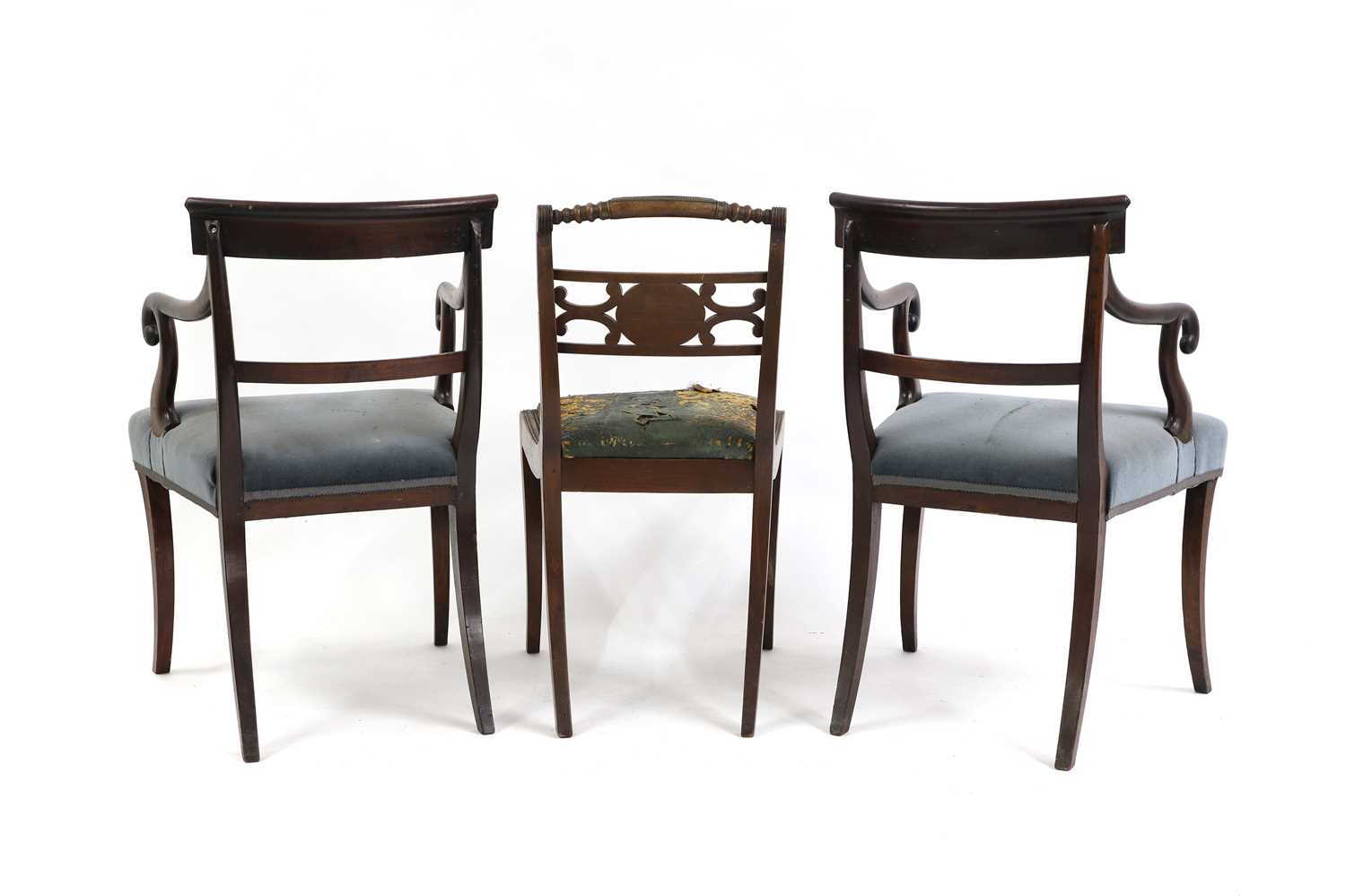A pair of Regency mahogany chairs, - Image 3 of 3