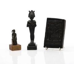 An Ancient Egyptian bronze statuette of a god