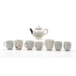 A collection of Bow blanc de chine porcelain