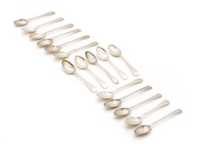 A set of ten Victorian silver teaspoons