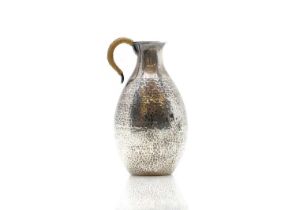 A Japanese silver sake ewer