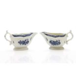 A pair of Worcester porcelain sauceboats,