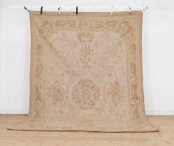 An Aubusson-style wool needlepoint carpet,