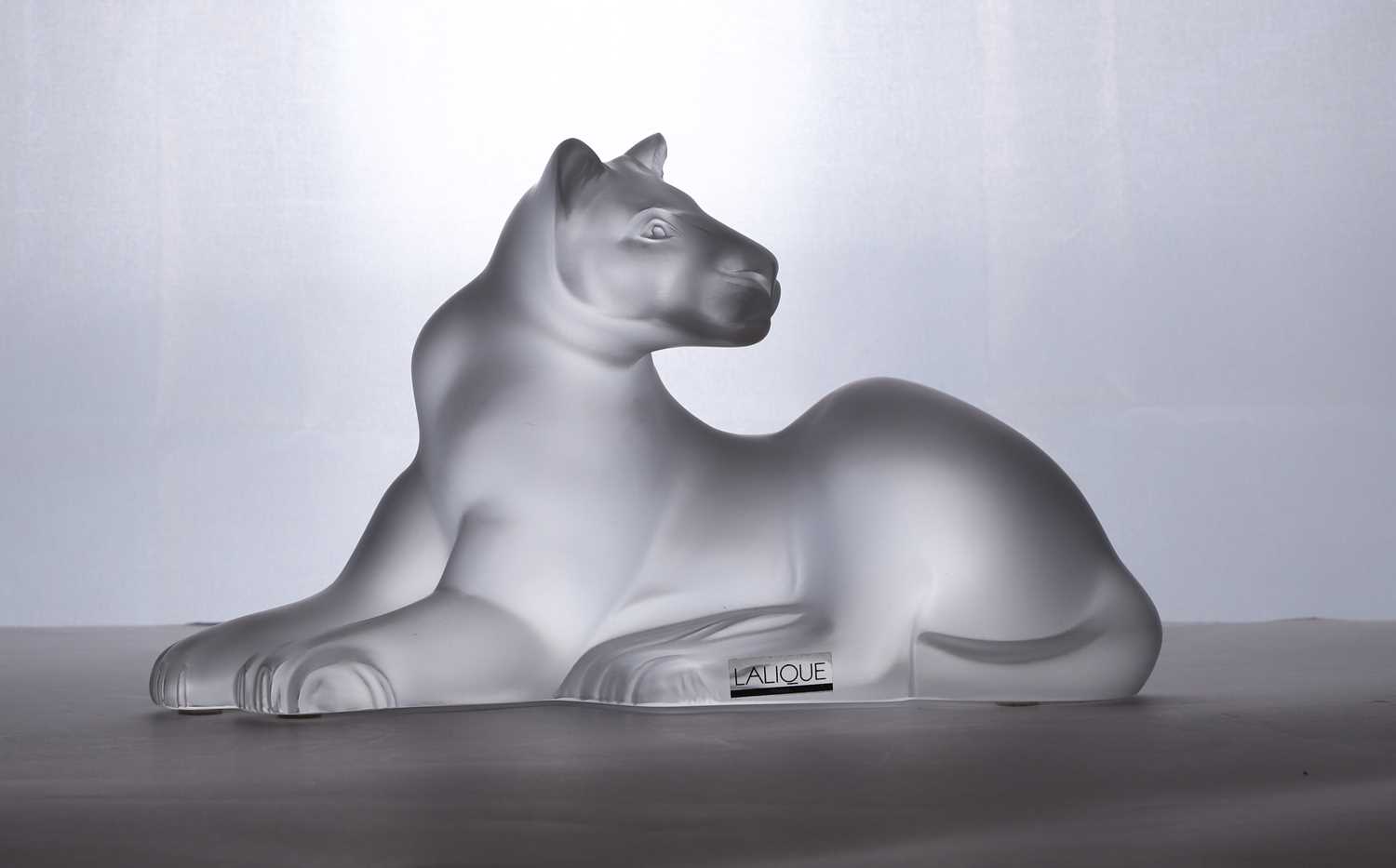 A Lalique glass 'Simba' lioness