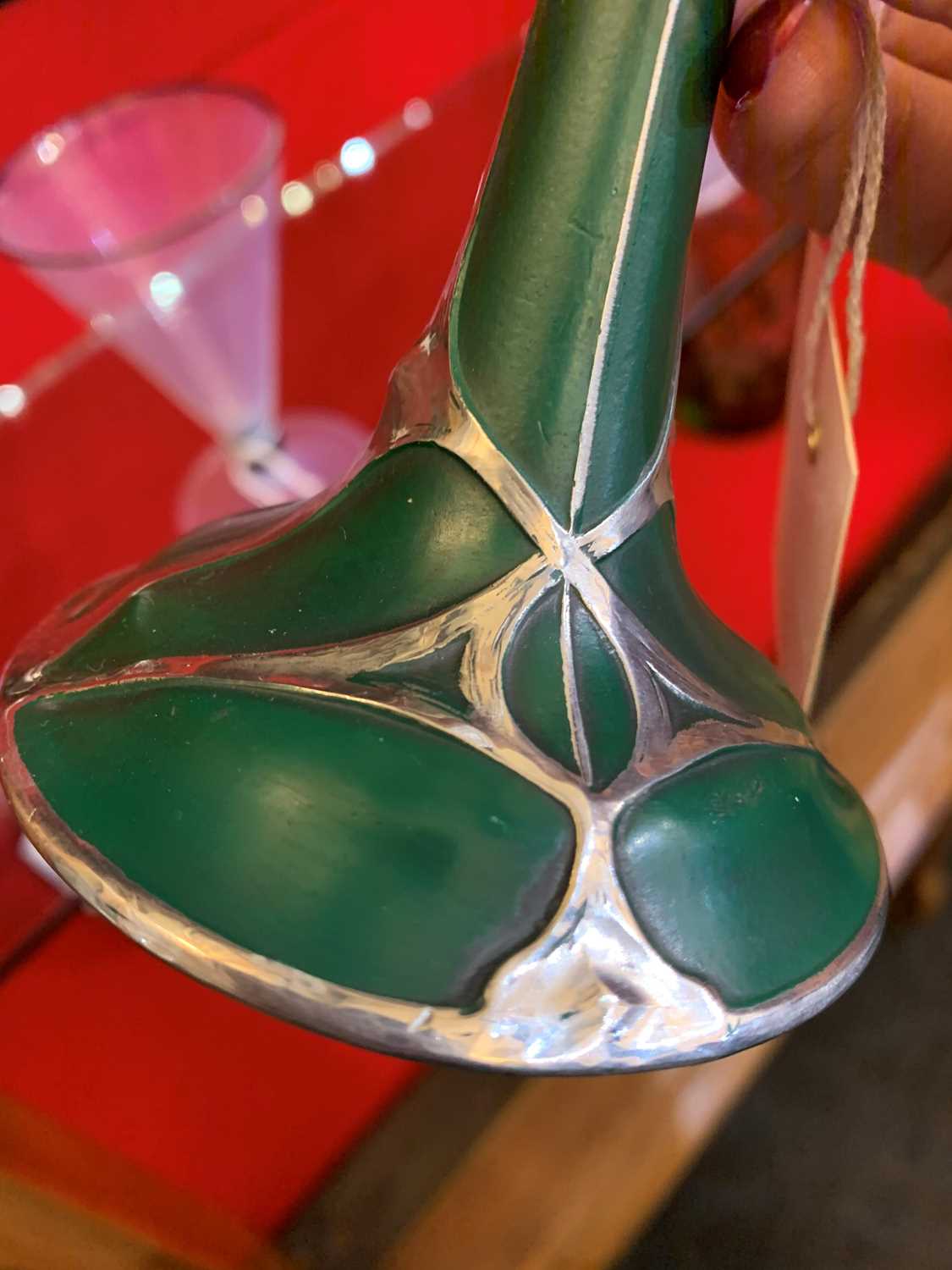 A set of six Art Nouveau-style wine glasses, - Image 5 of 8