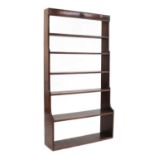 A mahogany waterfall bookcase,