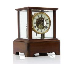 A Eureka electric mahogany mantel clock