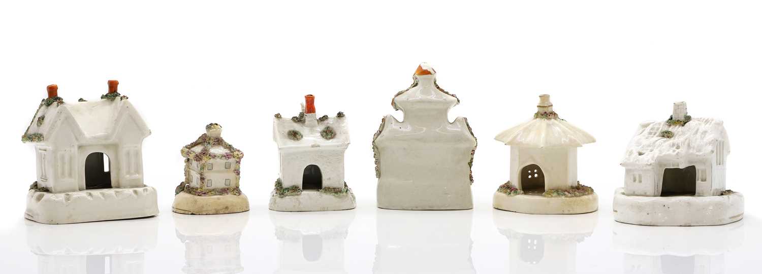 A group of six Staffordshire 'Cottage' pastille burners, - Image 2 of 3