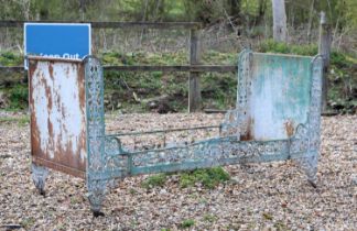 A French cast iron lit-en-bateau,