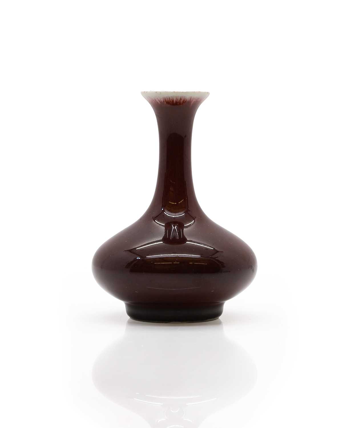 A Sang de beouf glazed vase, - Image 2 of 3