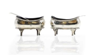 A pair of George III silver salts