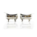 A pair of George III silver salts