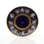A Royal Worcester porcelain 'Limoges enamel' cabinet plate,