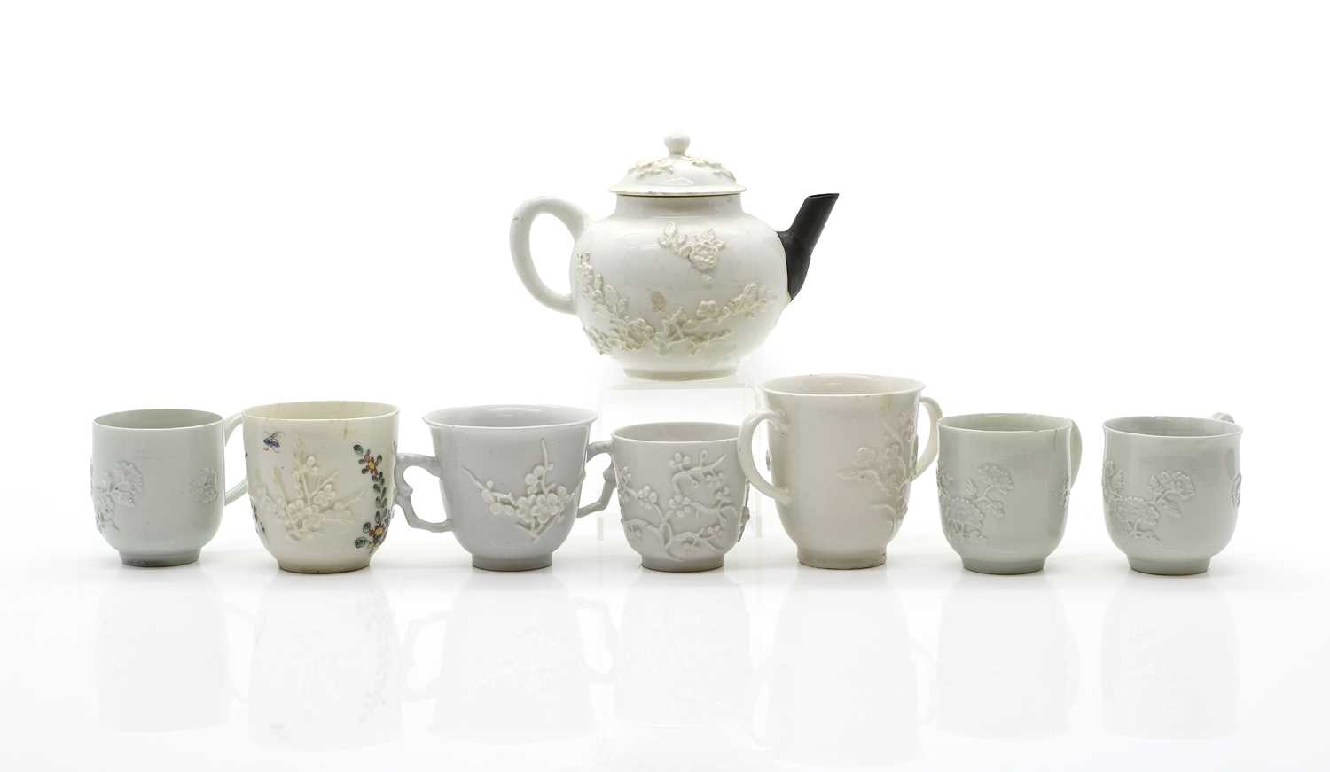 A collection of Bow blanc de chine porcelain - Image 2 of 10