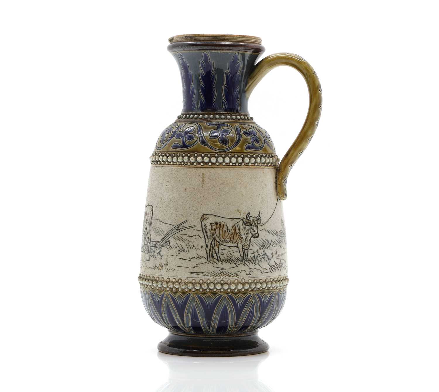 A Doulton Lambeth stoneware ewer