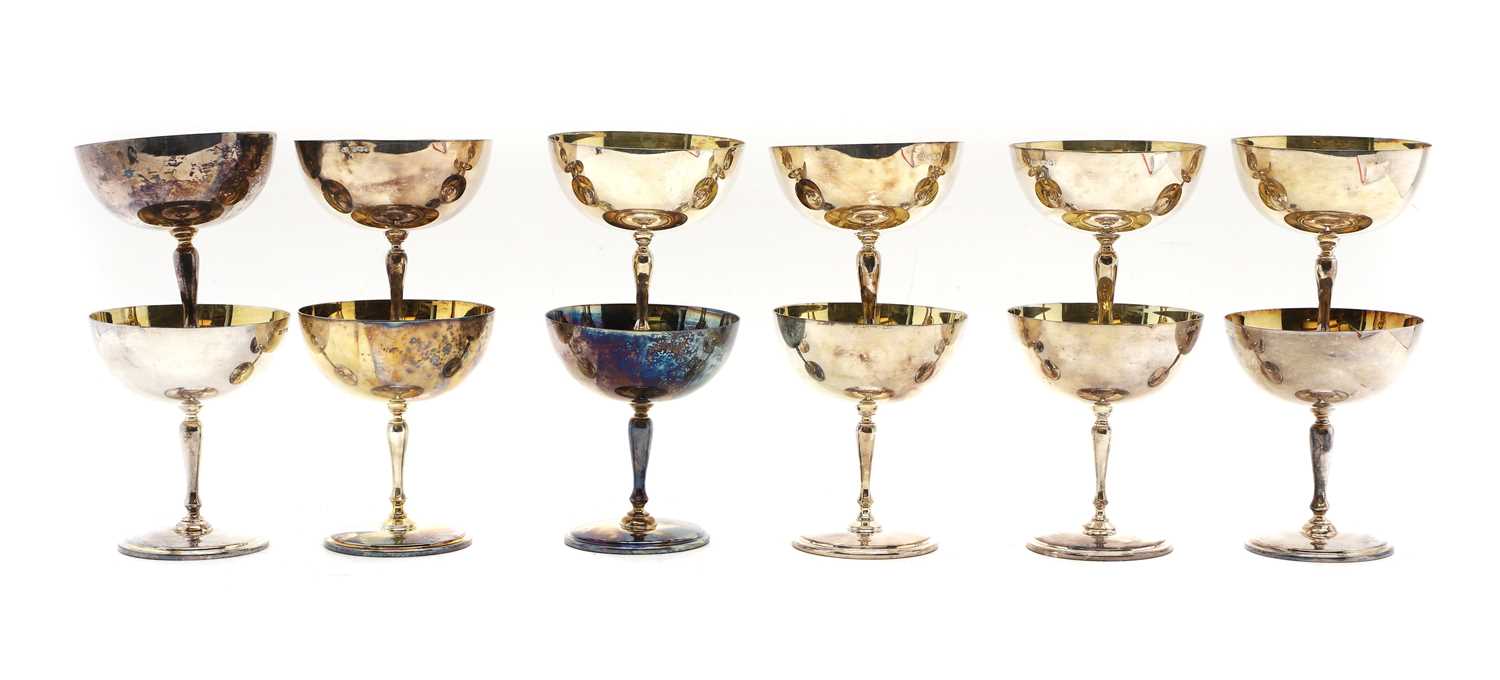 A set of twelve silver champagne goblets - Image 2 of 3