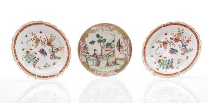 A pair of Barr Worcester porcelain Kakiemon plates,